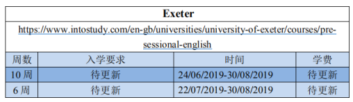 埃克塞特大学语言班信息