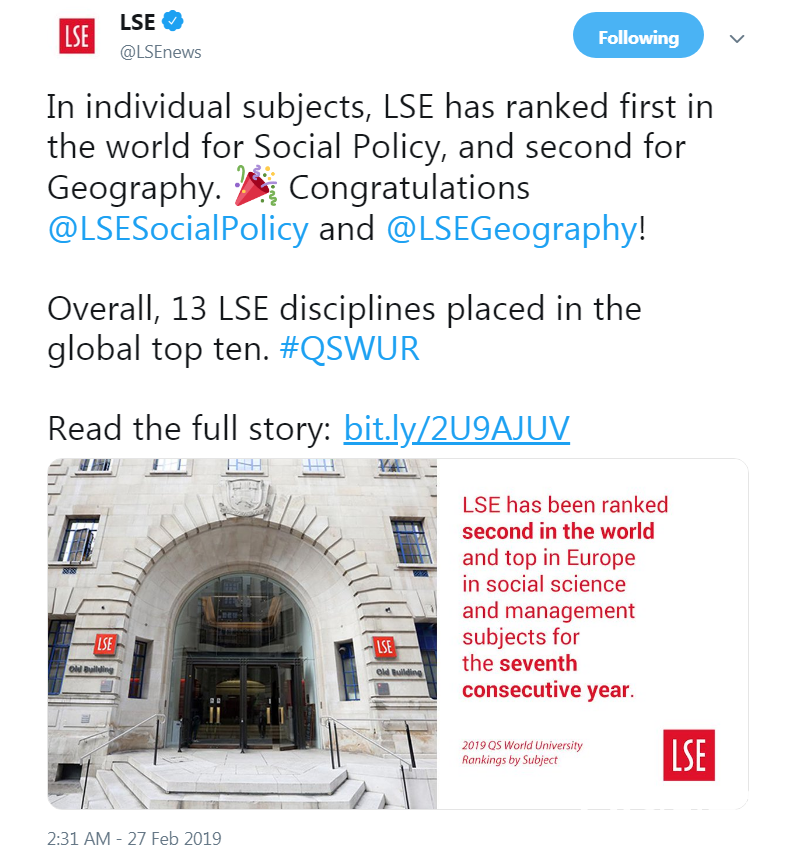 LSE排名的专业