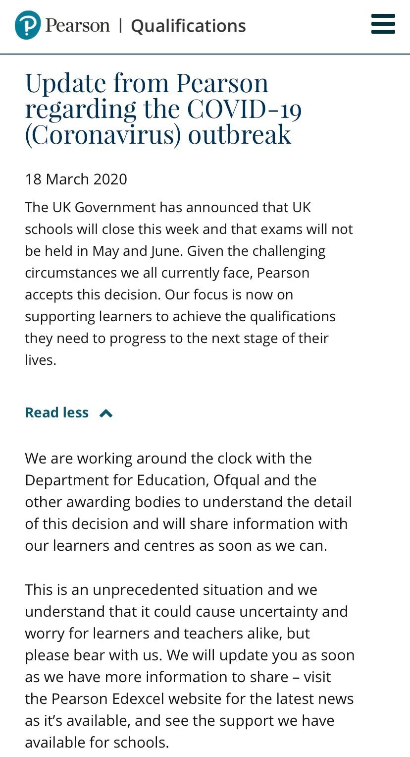 英国宣布封城、关闭学校，5-6月Alevel/GCSE考试将取消！